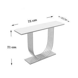 Grande et petite table console unique et pliée de belles couleurs tous angles tables multifonctionnelles dessus en marbre - Product Image 4