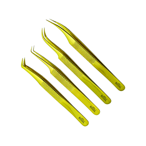 Meilleure pince à épiler professionnelle en acier inoxydable plaqué or pour des embouts en fibre de haute qualité qui ne glissent jamais - Product Image 4