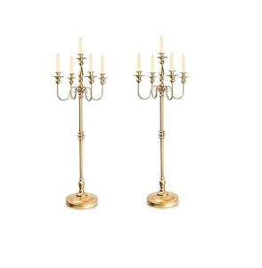 2024 nouveauté vente chaude en laiton or candélabre Design Unique décoration de la maison article Table décorative prix de gros - Product Image 1