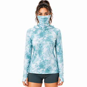 Chemise de pêche à manches longues à capuche pour homme, tie-dye, en spandex et polyester, anti-UV UPF 50, pull respirant imprimé pour adultes - Product Image 5