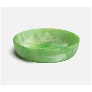 Cuencos de resina bajo demanda, cuencos de resina de diseño Chapado en Color verde hechos a mano, disponibles como piezas individuales para restaurantes y hoteles - Product Image 1