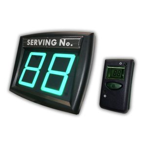 Sistema de Gestión de Colas para Exteriores con Pantalla LED Verde de 2 Dígitos, Llamada Remota Inalámbrica para Tiendas, Oficinas, Farmacias, 1 Año de Garantía - Product Image 1