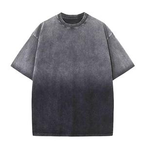 Camisetas Extra Grandes 100% Algodón para Hombre, Color Personalizado, Lavado Ácido con Efecto Desgastado, Transpirables, Cuello Redondo, Diseño Liso, Tallas Grandes, Alta Calidad - Product Image 6