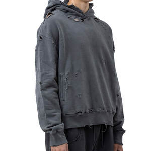 <b>Top</b> Hot Selling <b>Distressed</b> Hoodies Men Wholesale Price Oversized Basics Cotton Blended Best Selling Price <b>Distressed</b> Hoodies - Product Image 4