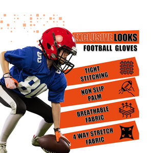 Nouveauté Gants de football à poignée personnalisée pour adultes et gants de sport de football américain en plein air - Product Image 5