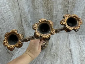 Bougeoirs coniques décoratifs pour la maison en métal au design exclusif pour les centres de table de la maison et de l'hôtel d'Inde - Product Image 5