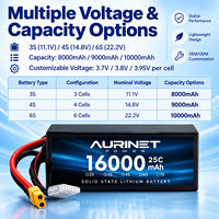 Batterie semi-solide 1174172 16000mAh 3.7V 25C 30C Haute Capacité pour Drones Industriels, Agricoles et Professionnels (UAV)