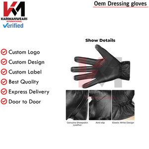 Gants en cuir habillés avec logo personnalisé, style classique, gants de mode, plusieurs options de doublure, fournisseur OEM - Product Image 4