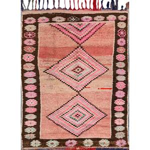 Tapis en laine noués à la main Nuray, motifs géométriques et abstraits pour la maison, le salon, l'entrée et le couloir - Pae-4556, taille rectangulaire 9x12 - Product Image 1