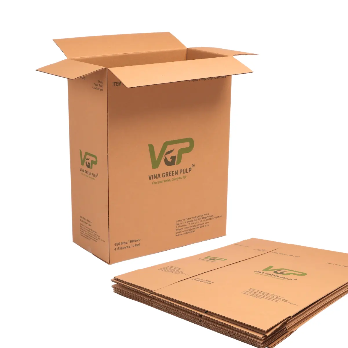 Carton Boxes For Wholesale Using Recycle Paper Material Customized Logo Customized Size Made by Vietnam Manufacturer