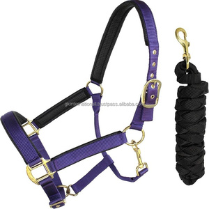 Breakaway de licou de cheval en nylon de qualité supérieure fait à la main avec du matériel en acier inoxydable au nickel Tailles personnalisées et de nombreuses couleurs disponibles - Product Image 1