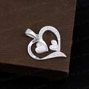 High Quality 925 Silver 24mm Double Heart Zircon Semi Mount Blank Charm <b>Pendant</b> Setting Making Resin <b>Ashes</b> DIY Jewelry 14K Gold - Product Image 5