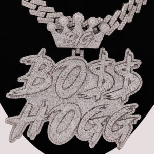 Joyería Hip Hop para Hombre, Colgante Personalizado con Letras, Plata de Ley 925, Diamante Moissanite VVS, Colgante con Iniciales, Número, Nombre o Logotipo - Product Image 5