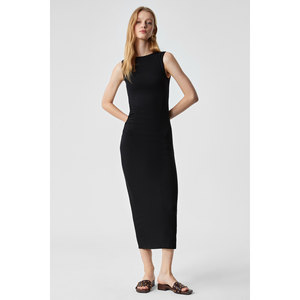 GRIMELANGE Uwen Robe longue doublée sans manches à col bateau coupe ajustée pour femme - Product Image 1