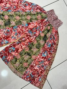 กางเกงขากว้างทำด้วยมือสไตล์โบฮีเมียนสไตล์ฮิปปี้สำหรับสตรีผ้าส่าหรีผ้าไหมรีไซเคิลพร้อมเอวยางยืดสวมใส่สบายสำหรับฤดูร้อน - Product Image 2