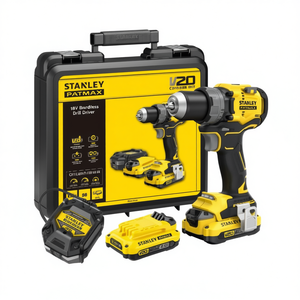 สำหรับสว่านไร้สาย Stanley 18V V20 พร้อมแบตเตอรี่ 2 ก้อน ที่ชาร์จ และกระเป๋าใส่ - Product Image 2