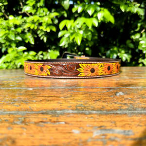 Ceinture Western en Cuir de Vachette Véritable Faite Main avec Logo Personnalisé et Motif Floral Paisley – Taille Personnalisée 32 à 48 Pouces – Idéale pour les Fêtes - Product Image 5