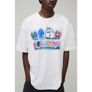 Camiseta Extra Grande de Alta Calidad para Hombre, Diseño Gráfico Impreso, 100% Algodón Tejido, Impresión Personalizada al por Mayor - Product Image 1