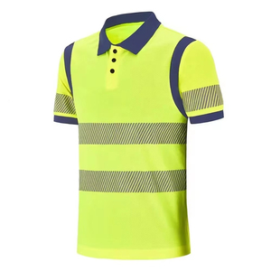 Hi <b>Vis</b> Reflective <b>T</b> <b>Shirt</b> Safety for Construction Workwear <b>High</b> Visibility Polo Short Sleeve Quick Drying XS-6XL Polo <b>Shirts</b> - Product Image 2