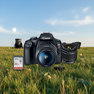 กล้องดิจิตอล DSLR พร้อมเลนส์ EF-S 18-55 มม. มุมกว้างและเทเลโฟโต้ ประเภทสินค้าพกพา - Product Image 3