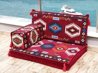Sièges de sol arabes Canapé de sol arabe Sol de siège arabe | 90x70x10cm 3 pièces 1 Set
