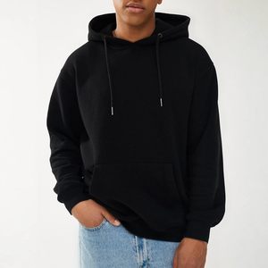 Bloc de couleur à capuche hommes 340 GSM coton contraste panneau pull personnalisé mode rue Style à capuche hiver à la mode haut à capuche - Product Image 6