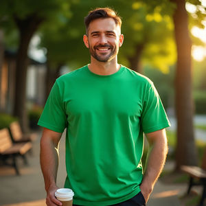 เสื้อคอกลมแขนสั้นทรงพอดีตัวปกติเสื้อยืดวิ่งแฟชั่นลำลองสำหรับผู้ชายแห้งเร็วเข้าฟิตเนสยิม - Product Image 4