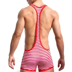 Pro Wrestling Singlet para hombres Tight Fit sin mangas Durable y transpirable - Product Image 3