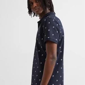 Camiseta de polo de algodón 100% de alta calidad para hombre, cómoda, de secado rápido, transpirable, de manga corta, con patrón sólido, tejido de punto - Product Image 2