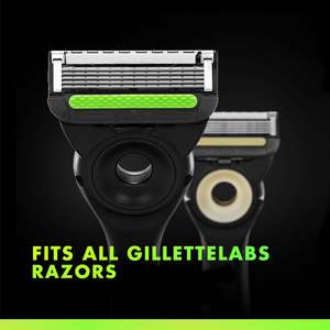 Repuestos de Cuchillas para Afeitadora GilletteLabs, Recortadora de Precisión Ultimate, 5 Cuchillas de Repuesto, Compatible con la Barra Exfoliante y las Afeitadoras con Calefacción - Product Image 5