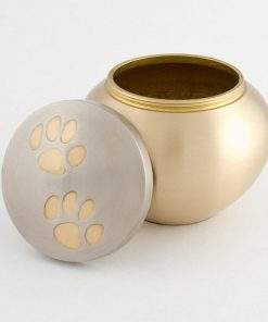 Meilleure vente Urne pour cendres d'animaux de compagnie Urnes avec empreintes de pattes pour animaux Taille métallique Personnalisable Vente en gros Fournitures funéraires d'Inde - Product Image 3