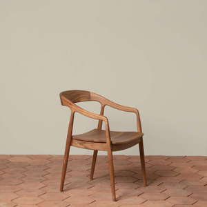 Chaise de salle à manger durable et écologique en bois de teck moderne pour bureau à domicile et appartement - Product Image 2