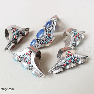 Hot Trending Kuchi <b>Rings</b> Handmade Colorful German Silver <b>Statement</b> Jewelry for Women - Product Image 3