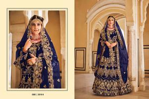 Venta caliente Lujoso Terciopelo pesado Lehenga Choli con bordado intrincado para ocasiones nupciales y festivas disponibles para la venta - Product Image 6