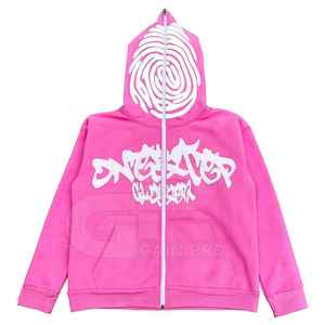 Sudadera con capucha de gran tamaño con estampado Puff para hombre, ropa de calle, trajes de invierno y estilo urbano, sudadera informal con estampado Puff - Product Image 4