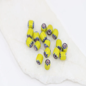 Premium hecho a mano multicapa amarillo Chevron CRISTAL MURANO cuentas de vidrio a granel suministro al por mayor - Product Image 4