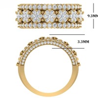 Bague de fiançailles en diamant de laboratoire, or massif 14k 18k, argent sterling, taille brillant, style hip-hop, certifiée IGI, bijoux pour femmes et hommes