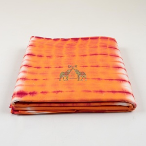 Tela de algodón con estampado personalizado Tie Dye, tela india hecha a mano para ropa de verano. - Product Image 4