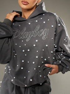 Ensemble de survêtement pour femme, lavage à l'acide, sweat-shirt et jogging, polaire doux et chaud, vêtements de sport confortables pour la salle de sport, l'entraînement, la course à pied, les voyages, le quotidien - Product Image 3