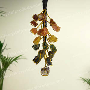 Chakralume Feng Shui 7 <b>Chakra</b> Raw Stones <b>Set</b> Multicolor <b>Crystal</b> Gemstones Polished Healing Stones Rajasthan for Meditation - Product Image 3