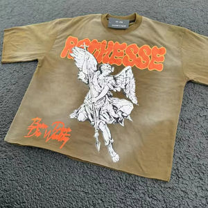 Camiseta de hombro caído de gran tamaño unisex estilo urbano informal - Product Image 4