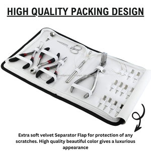 Wholesale Hair Extension Tools <b>Kit</b> Tape in Weft Pressing Plier Micro <b>Bead</b> Crimping and Tape in Remover Plier Stainless Steel - Product Image 6