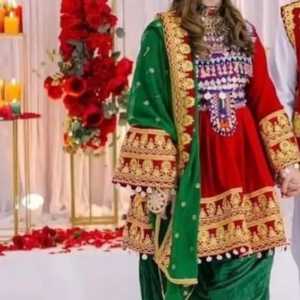 Robe longue ethnique Vintage Afghan Kuchi brodée à la main pour femmes, manches élastiques, robes de soirée modestes pour dames - Product Image 3