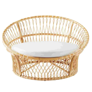 Lit en rotin de qualité Nalendra Lit de jour brun naturel pour meubles de maison pour salon, salle à manger, hôtel, hôpital, utilisation extérieure - Product Image 4