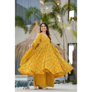 Nuevo Conjunto de Salwar Kameez de Diseñador de 3 Piezas con Estampado Hermoso y Dupatta, Muselina Pura con Estampado Digital, Ropa Formal para el Trabajo - Product Image 1
