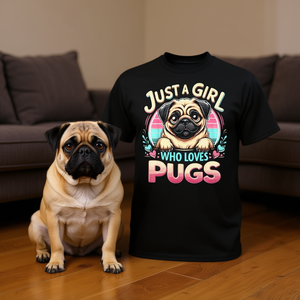 เสื้อยืดสำหรับคนรักปั๊ก แค่ผู้หญิงคนนี้ที่รักสัตว์เลี้ยง ผลิตภัณฑ์ส่งเสริมการขายสำหรับคนรักสัตว์เลี้ยง - Product Image 3