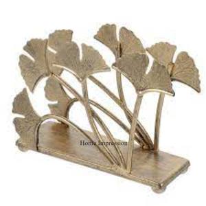 Nouvellement Arrivée En Aluminium Moulé Argent Couleur Brillant Poli Fleurs Designer Attrayant Avec Base En Marbre Porte-Papier De Soie - Product Image 4