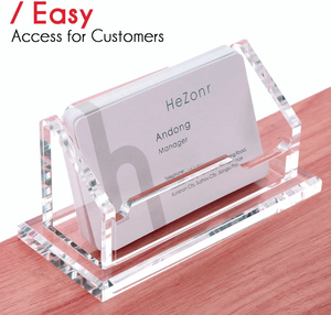 Tùy chỉnh OEM ODM thân thiện với môi rõ ràng Acrylic chủ thẻ kinh doanh với Tùy chỉnh màu sắc hiển thị đứng cho bàn hoặc quầy tiếp tân - Product Image 1