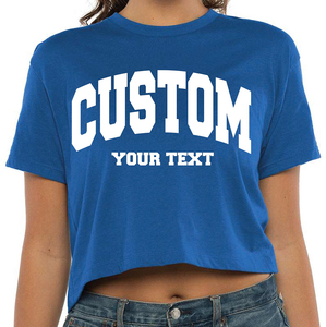 Best Quality Women's Crop Top T-<b>Shirts</b> with Puff Printing Front & Back 100% Cotton Breathable Summer Casual Wear Wholesale - Product Image 2