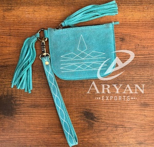 Porte-monnaie en cuir pour femmes porte-monnaie portable avec porte-clés porte-monnaie porte-monnaie - Product Image 1